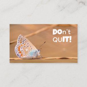 Tarjeta De Visita Hermosa mariposa con cita motivacional