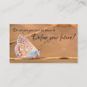 Tarjeta De Visita Hermosa mariposa con cita motivadora