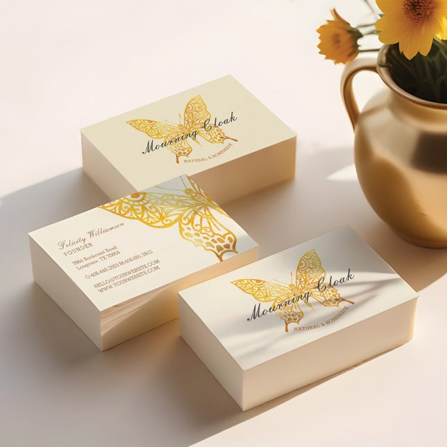 Tarjeta De Visita Hermosa Mariposa decorativa Ornata y Elegante (Beautiful Elegant & Ornate Decorative Butterfly Business Card)