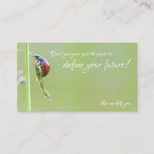 Tarjeta De Visita Hermosa mariquita con cita motivadora