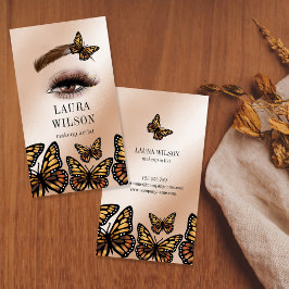 Tarjeta De Visita Hermosa monarca ocular mariposa azota maquillaje