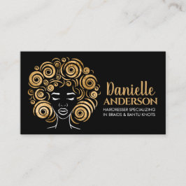 Tarjeta De Visita Hermosa mujer afroamericana Silhouette