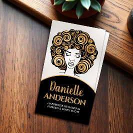 Tarjeta De Visita Hermosa mujer afroamericana Silhouette