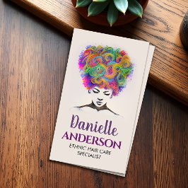 Tarjeta De Visita Hermosa mujer afroamericana Silhouette