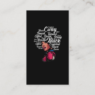 Tarjeta De Visita Hermosa mujer negra reina del cabello