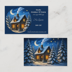 Tarjeta De Visita Hermosa Navidad y Año Nuevo estacionales
