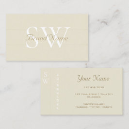 Tarjeta De Visita Hermosa Perla y Blanco con calidad monográfica