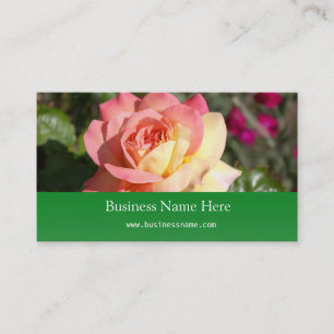 Tarjeta De Visita Hermosa rosa rosa y amarilla