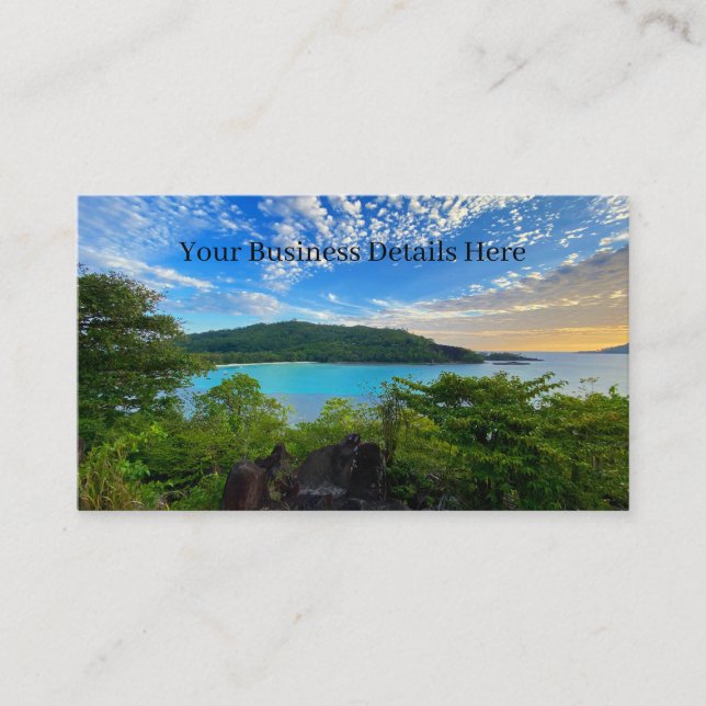 Tarjeta De Visita Hermosa vista de la impresionante isla tropical de (Anverso)