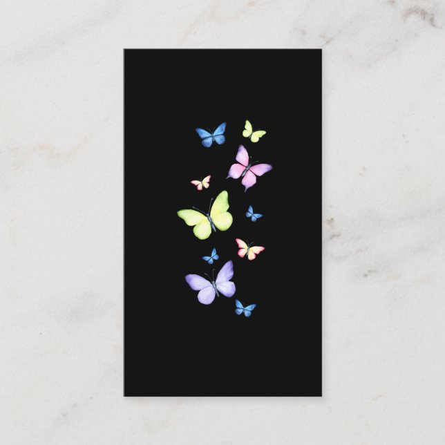 Tarjeta De Visita Hermosas Chicas mariposas mariposas (Anverso)