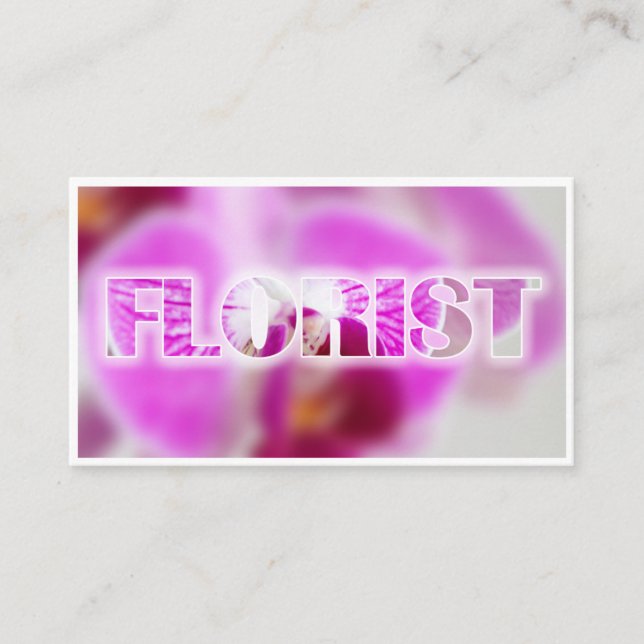 Tarjeta De Visita Hermosas flores para expertos en florística y jard (Anverso)