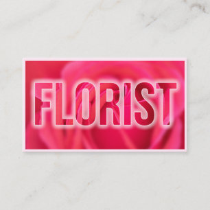 Tarjeta De Visita Hermosas flores para expertos en florística y jard