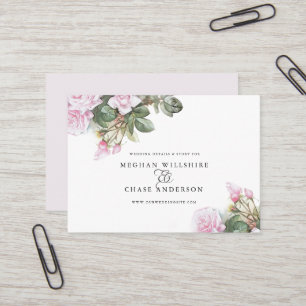 Tarjeta De Visita Hermosas rosas rosas pintadas descalzosBride™