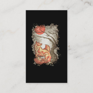 Tarjeta De Visita Hermoso árbol animal Fox Lover