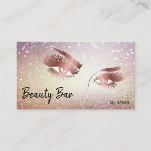 Tarjeta De Visita Hermoso artista de maquillaje de ojos largos y lat