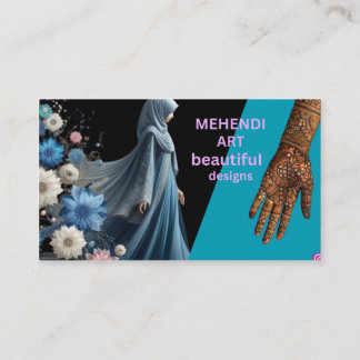 Tarjeta De Visita Hermoso diseño de arte Mehendi