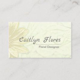 Tarjeta De Visita Hermoso diseño floral de girasol