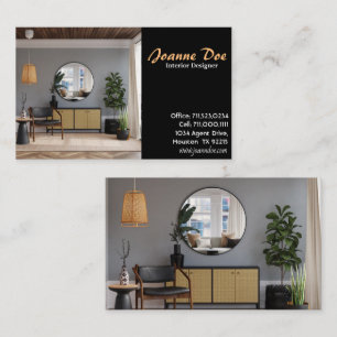 Tarjeta De Visita Hermoso Espejo de Diseño Interior Elegante