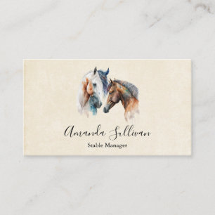 Tarjeta De Visita Hermoso estilo Caballos de estilo Boho Occidental