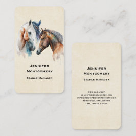 Tarjeta De Visita Hermoso estilo Caballos de estilo Boho Occidental