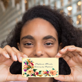 Tarjeta De Visita Hermoso estilo de época de Rosas
