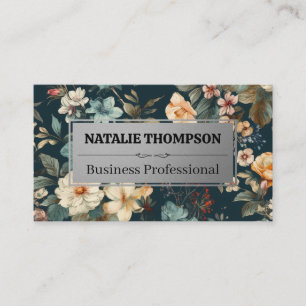 Tarjeta De Visita Hermoso fondo de flores