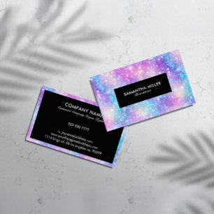 Tarjeta De Visita Hermoso fondo iridiscente brillante y colorido