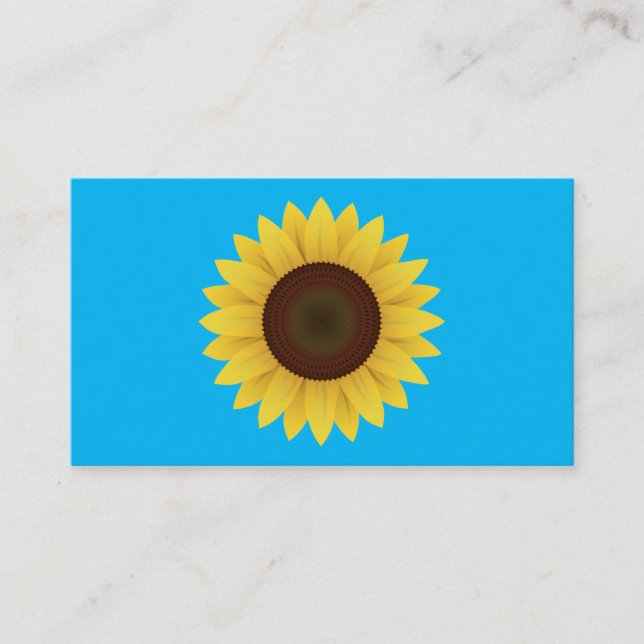Tarjeta De Visita Hermoso girasol de verano (Anverso)