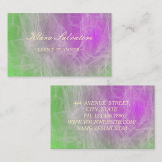 Tarjeta De Visita Hermoso Gran Increíble Verde Y Púrpura