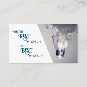 Tarjeta De Visita Hermoso hielo derretido con cita motivacional