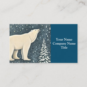 Tarjeta De Visita Hermoso oso polar ártico