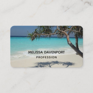Tarjeta De Visita Hermoso Paraíso de Playa Tropical