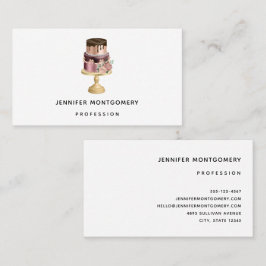 Tarjeta De Visita Hermoso pastel Fiesta de vidrio brillante