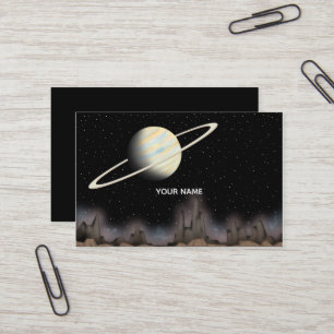 Tarjeta De Visita Hermoso planeta en el espacio exterior.