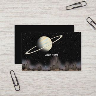 Tarjeta De Visita Hermoso planeta en el espacio exterior.