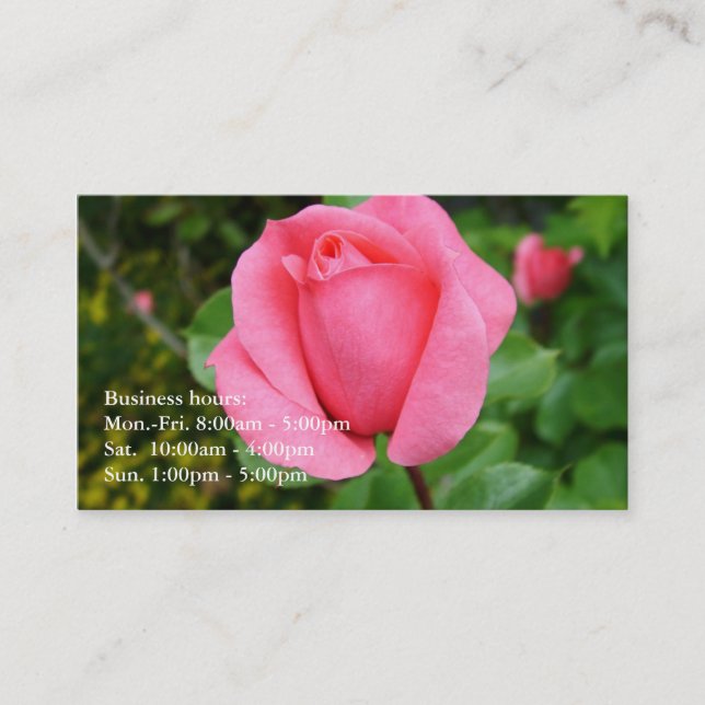 Tarjeta De Visita hermoso profesional de las flores rosadas (Anverso)