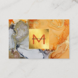 Tarjeta De Visita Hermoso Relieve metalizado dorado Amber Gray DIY