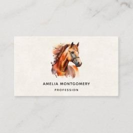 Tarjeta De Visita Hermoso retrato de caballo de Sorrel