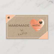 Hermosos corazones de Bonitos de papel rosa Kraft