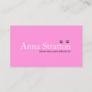 Tarjeta De Visita Hermosos Ojos Lash rosa y Brotes