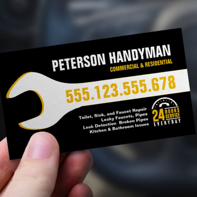 TARJETA DE VISITA HERRAMIENTA DE EMERGENCIA DE HANDYMAN QUE SE RELLE (Subido por el creador)