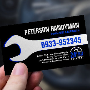 TARJETA DE VISITA HERRAMIENTA DE EMERGENCIA DE HANDYMAN QUE SE RELLE