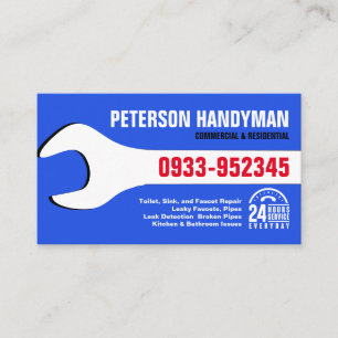 TARJETA DE VISITA HERRAMIENTA DE EMERGENCIA DE HANDYMAN QUE SE RELLE