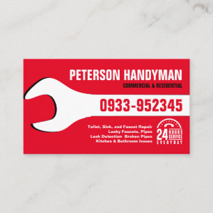 TARJETA DE VISITA HERRAMIENTA DE EMERGENCIA DE HANDYMAN QUE SE RELLE