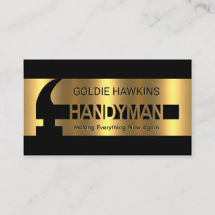 Tarjeta De Visita Herramienta de reparación de hombre habil Gold Ham