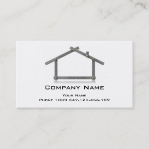 Tarjeta De Visita Herramienta metalizado del metro de la casa de la