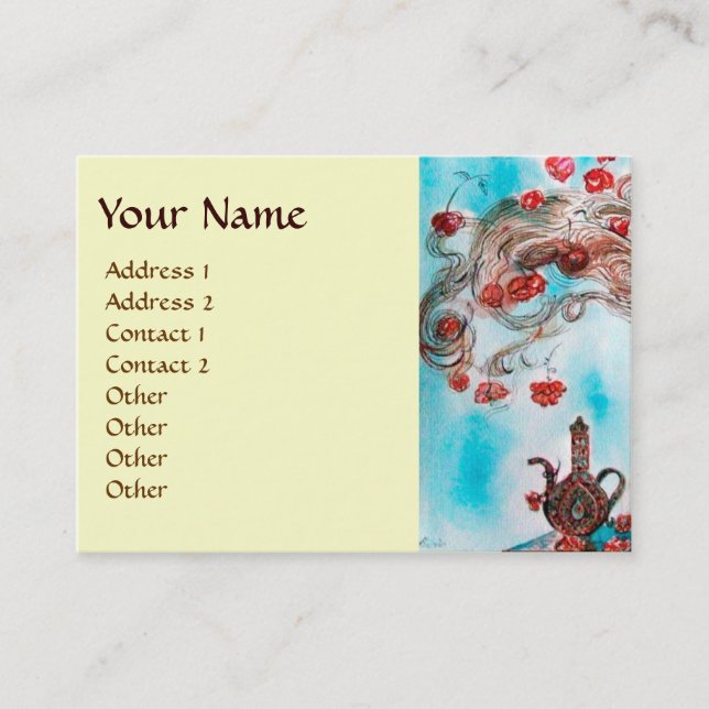 Tarjeta De Visita HERRAMIENTA TURCA TALE Belleza oriental, moda, joy (Anverso)