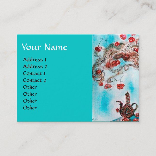 Tarjeta De Visita HERRAMIENTA TURCA TALE Belleza oriental, moda, joy (Anverso)