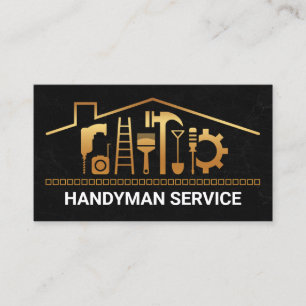 Tarjeta De Visita Herramientas creativas de fontanero de techo de or