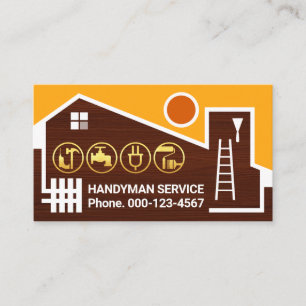Tarjeta De Visita Herramientas Creativas de Hombre Mano Marco del Ho